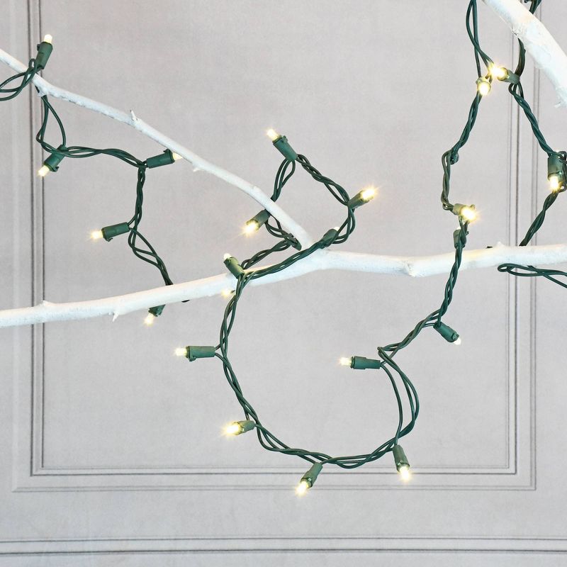 9.4&#39; 2ct Battery Operated Mini String LED Lights White, 3 of 5