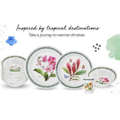 Exotic Botanic Garden Ceramic Salad Plate with Floral Design