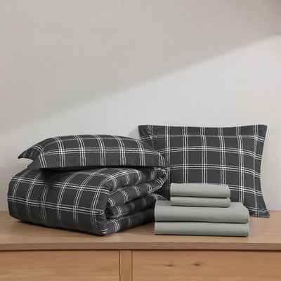 Swift Home | 7-Piece Reversible Printed Bed-In-A-Bag Bedding Set
