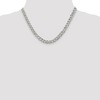 Black Bow Jewelry Men's 7.5mm, Sterling Silver Solid Pave Curb Chain Necklace - 2 of 4