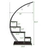 SEVOBAL 5 Tier Metal Plant Stand Indoor Creative Half Moon Shape Ladder Flower Pot Stand Rack for Home Hanging Shelf Flower Stand Ladder Multiple - 3 of 4