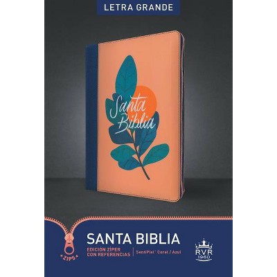 Santa Biblia Rvr60, Edición Zíper Con Referencias, Letra Grande - Large Print by  Tyndale Bible (Leather Bound)