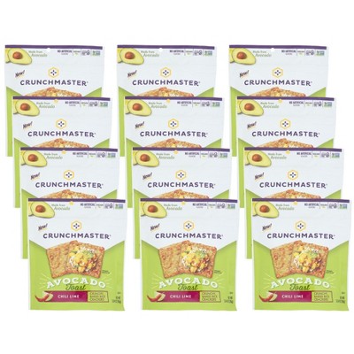 Crunchmaster Chili Lime Avocado Toast Crackers - Case of 12/3.54 oz
