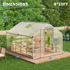 Garvee Walk-In Greenhouse with Polycarbonate Panels, Aluminum Frame, Quick Setup, Roof Vent, Outdoor Garden Greenhouse - 3 of 4