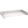 Indoor Wall Mounted Folding Clothes Drying Rack, Foldable Laundry Drying Rack, Collapsible Invisible Space Saving Retractable Towel, White - 3 of 4