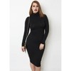 Rebdolls Women's Don't Make Me Wait Cotton Turtleneck Midi Dress - 2 of 4