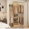 Besiost 20-96'' W Closet System with Hanging Rods and Shelves, Closet Organizer for Bedroom - 4 of 4