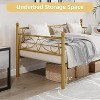Twin Metal Daybed with Trundle, Sofa Bed Frame, Durable and Heavy Duty Metal Slats, Noise Free,Space-Saving, Living Room, Bedroom, Guest Room - 4 of 4