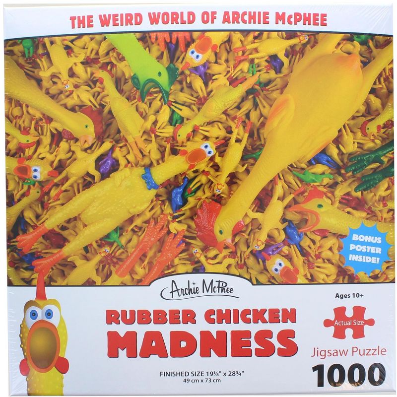Accoutrements Rubber Chicken Madness 1000 Piece Jigsaw Puzzle, 1 of 5