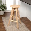 JONATHAN Y Ceren MidCentury Industrial Round Solid Wood Backless Stool - 2 of 3
