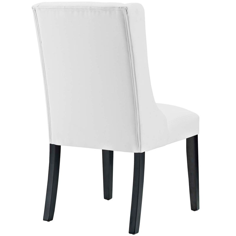 Baronet Tufted Vinyl Vegan Leather Dining Chair White - Modway, 6 of 7