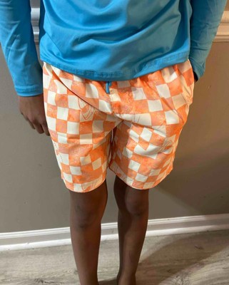 Girl´s Orange Checkerboard Shorts