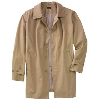 KingSize Men's Big & Tall Tall Water-Resistant Trench Coat