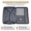Karl Home 2 Piece Set Expandable Luggage Carry On ABS PC Suitcase with pocket Compartment Weekend Bag Grey - 3 of 4
