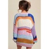 Women's Hand Knit Multi Striped Cardigan - Listicle - 3 of 3