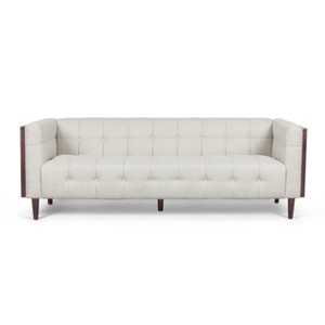 GDFStudio Croton Contemporary 89.75" Fabric/Boucle Tufted 3 Seater Sofa - 1 of 4