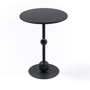 SEVOBAL Classic Vintage Metal Round Side Table with Sleek and Durable Construction for Living Room Bedroom , Black, 18.5"*18.5"*8.7" - 1 of 4