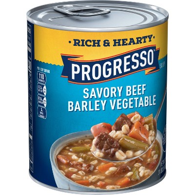Progresso Rich & Hearty Savory Beef Barley Vegetable Soup - 18.6oz