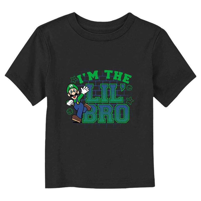 Toddler's Nintendo Luigi I'm The Lil' Bro T-Shirt, 1 of 4