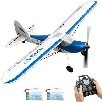 VOLANTEXRC Sport Cub 500 Ready To Fly Remote Control Airplane with Gyro Self Stabilization, 3 Level Control Assistance, and Lightweight Design, Blue
