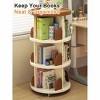 HDZNVF Bookshelf With Wheels, Book Stand, Space Saving Book Shelf, Home Storage, Room Decor Bookcase - 3 of 4
