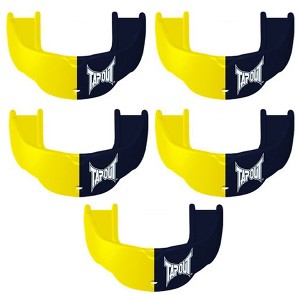 Tapout Youth Protective Sports Mouthguard with Strap 5-Pack - Navy/Yellow - 1 of 1