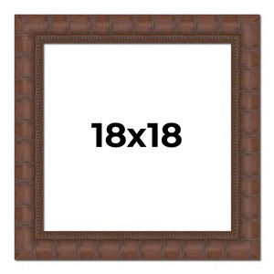 PosterPalooza | 18x18 Wide Bamboo Picture Frame, UV Acrylic, 4 Finishes - Brown, Black, Silver, and Natural - 1 of 4