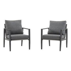 Christopher Knight Home Riley Outdoor Rope and Aluminum Upholstered Club Chair (Set of 2) - 1 of 4