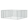 Resenkos Dog House, Doghouse Puppy Shelter,Large Dog Kennel,Outdoor Fence Dog Run with Galvanized Chain Link, Secure Lock Silver - 3 of 4
