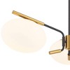 Possini Euro Design Possini Euro Gwynn 26 1/2" Black and Gold 3-Light Modern Chandelier - 3 of 4
