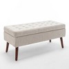 VYNXARIA Storage Bench with Storage Bench for Bedroom End of Bed Bench Foot of Bed Bench Entryway Bench Storage Ottoman Bench - 3 of 4