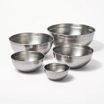 Vinod Mixing Bowls Set - 5-Piece, Easy-Grip, Stainless Steel Mixing Bo -  HOME0297