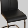 CAVINAS Modern Dining Chairs, PU Faux Leather High Back Upholstered Side Chair with C-shaped Tube Plating Metal Legs, Set of 2 - 4 of 4