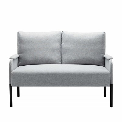 Metal Frame Loveseat Couch,Designed with Simple Lines LoveseatIt,Fits well in Apartments or Rooms with Limited Space,Light Gray