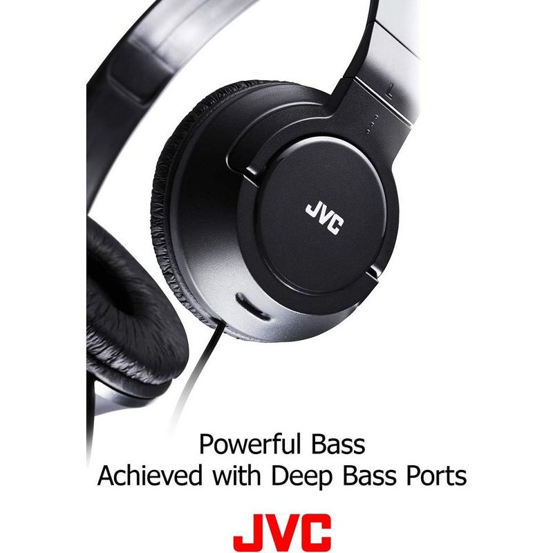 JVC Lightweight Flat Foldable Headphone with Mic,, 2 of 6
