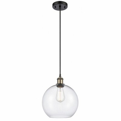 Athens - 1 Light Cord Hung Mini Pendant In Industrial Style-13 Inches Tall and 10 Inches Wide
