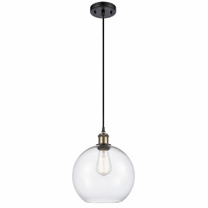Athens - 1 Light Cord Hung Mini Pendant In Industrial Style-13 Inches Tall and 10 Inches Wide - 1 of 1