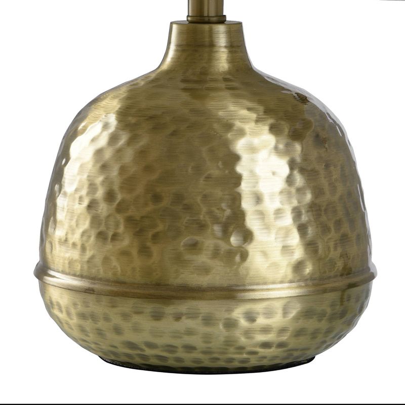 Hammered Gold Metal Table Lamp with White Shade - StyleCraft, 6 of 8