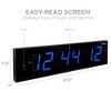 Ivation Large Digital Wall Clock, LED Display with Timer - 2 of 4