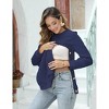 Maternity Tops Sweatshirt Button-Slit Faux Sweater - 3 of 4
