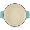 Gibson Enameled Cast Iron 3 Quart  Embossed Stripe Dutch Oven with Lid - 4 of 4