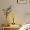 DORESshop 13 in. Modern Crystal Table Lamp w/ Gold Base and USB Charging Port Task and Reading Lamp for Bedroom Living Room - 2 of 4