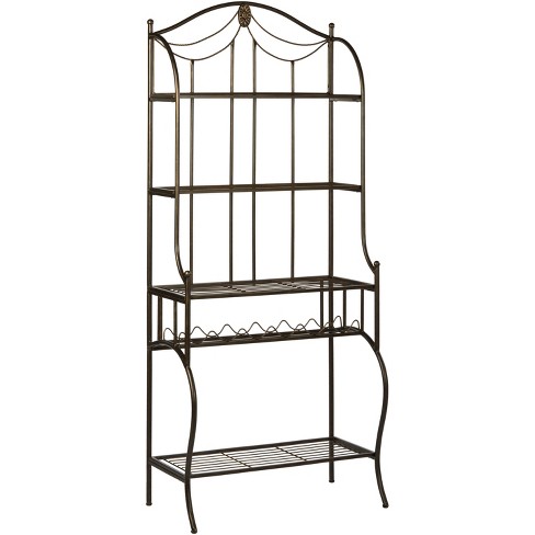 Camelot Metal Baker s Rack Black Gold Hillsdale Furniture