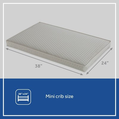 Sealy Breathable Cotton 38x24 Inch Mini Crib Mattress