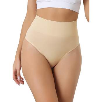 Allegra K Women's High-Waisted Invisible Stretchy Comfortable Thong
