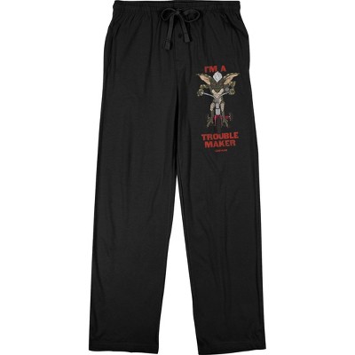 Gremlins Horror Movie I'm A Trouble Maker Men's Black Sleep Pajama Pants