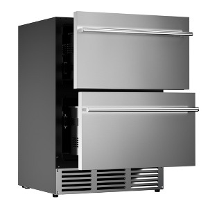 Simzlife 24in Stainless Steel Mini Fridge Countertop Drink Cooler - 1 of 4