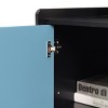 GlasFlength Decorative Storage Cabinets Modern Two Tone Cabinet with Drawers and Open Shelves for Dining Room, Multicolored, 35.43"*15.74"*31.49" - 4 of 4