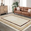 Thin Oriental Washable Rug for Bedroom, Non-Slip Stain Resistant Foldable Large Carpet Pet & Kids Friendly for Dining Room - 2 of 4