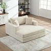 Kumasinova 56.3" Extra-Large Sofa Bed,Chenille Linen Fabric Convertible Sleeper with Metal Legs,Comfy Couch for Living Room,Bedroom,Apartment - 2 of 4